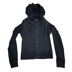 Vintage 2010's G by Guess Black Zip Up Hoodie – Size L (fits like a Small)